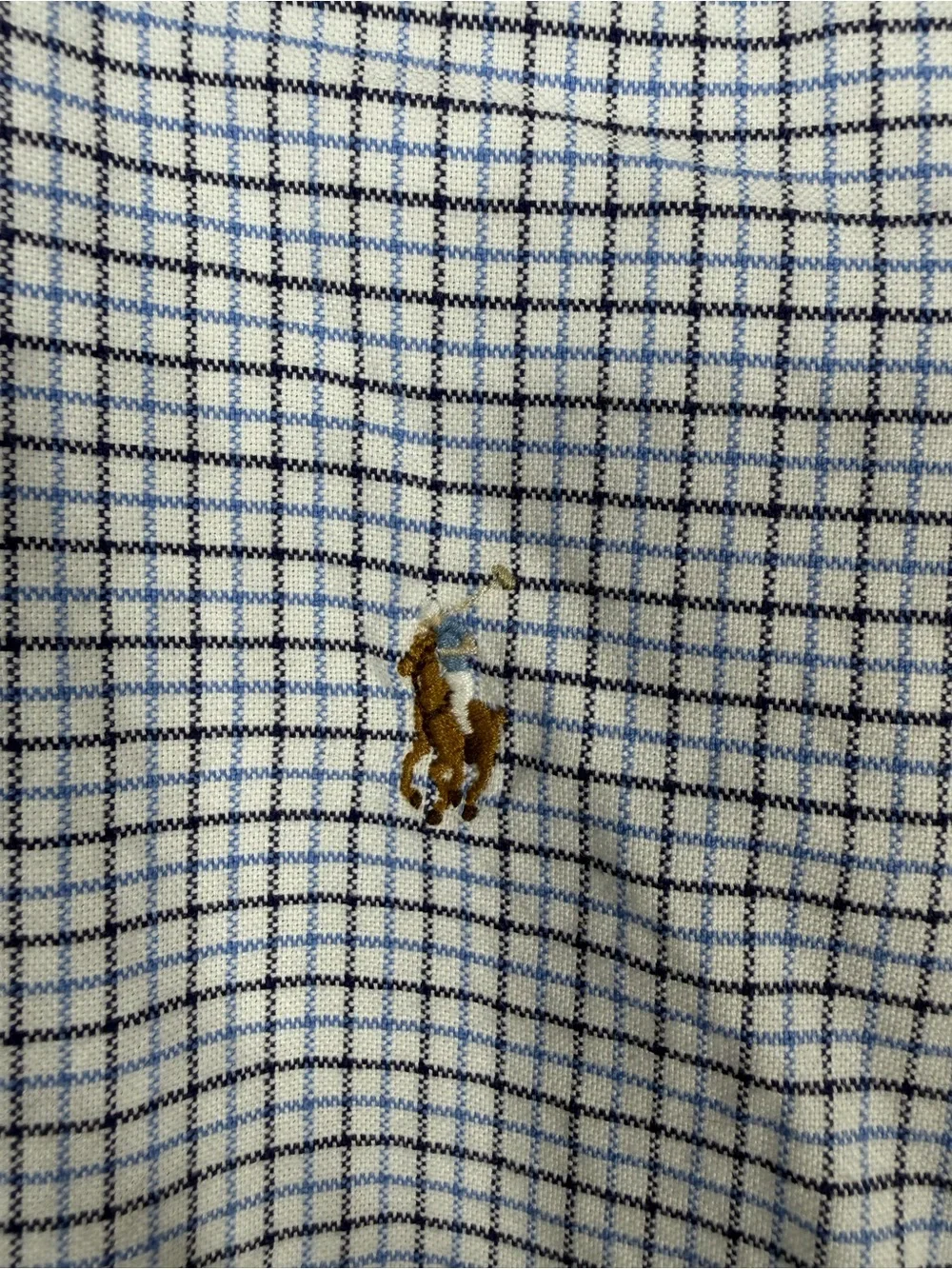 Polo Ralph Lauren Youth XL 18-20 Blue Check Button Down Shirt
